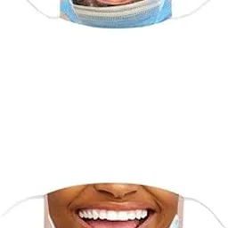 myaddiction Creativity 3D Print Funny Prank Face Mask Masque Mouth Covers for Women Men-picture-40