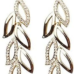 Jewellery Valentine Gifts Collection AAA Swiss Zircon Leaf Shape Earrings for Girls and Women-image-39