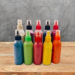 Buyent ® Rangoli Colour Powder Tube Bottle Colour for Rangoli Design Colour Creativity Diwali Floor Decoration Traditional Rangoli Color Powder Rang Sand for Navratri Pongal Diwali Set of 5-image-58