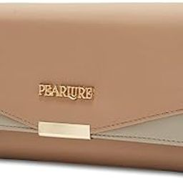 Charlize Hand Wallet for Women, Clutch Purse Italian Vegan Leather with 6 Card Slots for College, Office (19.05 x 3.17 x 10.16 cm) - Beige & Mint Green-25