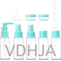 VDHJA Multipurpose Cosmetic Toiletries Travel Pouch Kit with Empty Refillable Spray Bottles (BLUE)-20