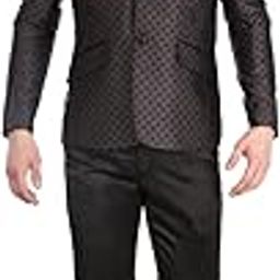 Men's Suit (ST-791-GRY-40_Grey & Black)-image-33