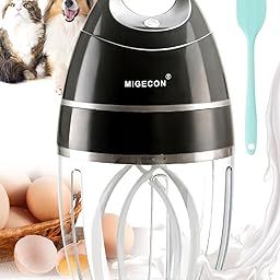 Stand Mixer - Egg Beaters Electric Portable Kitchen Mixer Cake Mixer, Milk Frother, Use with Egg, Coffee, Hot Chocolate, Cream(Dark Grey)-7