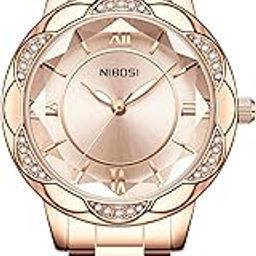 Watches for Woman Analog Quartz Rose Gold Fashion Luxury Ladies Wrist Watch Diamond Stylish Elegant Watches Waterproof-image-84