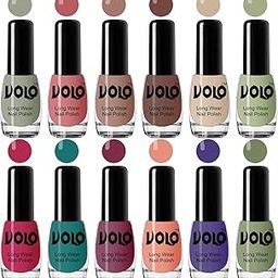Volo True Wear High Gloss Impresso Nail Polish Sets of 12 Nail Paints(Nude, Pink, Nude, Nude, Nude, Mint, Pink, Green, Pink, Peach,Purple, Green) 60 ML-image-84