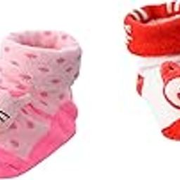 kids unisex 3d face cartoon anti skid newborn cotton socks / booties / firstwalkers / prewalkers set of 10 pairs(0-6 months)-image-23