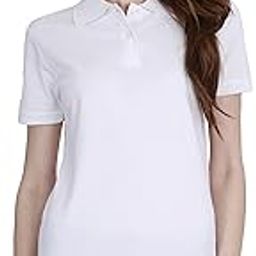 Women's Cotton Plain Polo Neck Half Sleeve T-Shirt-image-73