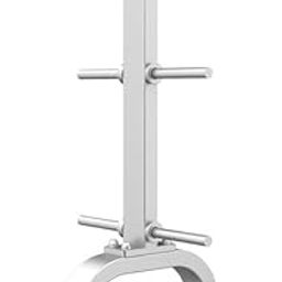 PowerMax Fitness CS-040 Vertical Plate Tree, Heavy Duty Adjustable Squat Rack, Barbell Rack-4