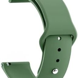 AMiRiTE ASB01 20MM Single Loop Silicone Watch Band/Strap Compatible With Amazfit GTS 2 Mini, Amazfit Bip/Bip U/Pro/Lite, Bip S, Amazfit GTS/ 2/2e, Amazfit GTR Galaxy Watch Active 2 (OLIVE GREEN)-32