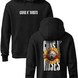 indissh Hoodies | Unisex Hoodie Sweatshirt Music Front Back Printed for Both Girls and Boys MU-GNR-picture-0