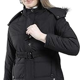 monte carlo Women Regular Fit Self Designed Jacket | Full Sleeve | Zipper Closure | Detachable Hood | Stylish Winter Jacket For Women's-picture-16