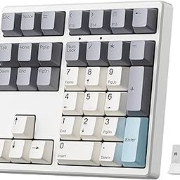 Kisnt Wireless Number Pad, 34 Key Mechanical Numpad with Gateron Red Switches Hot Swappable Numeric Keypad with PBT Keycaps 2.4GHz Rechargeable Keypad for Laptop, Mac, PC Desktop.-29