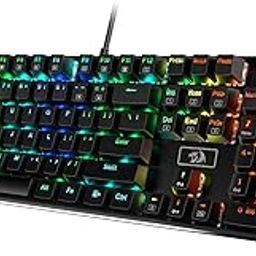 Redragon K556 RGB LED Backlit Wired Mechanical Gaming Keyboard, Aluminum Base, 104 Standard Keys-14
