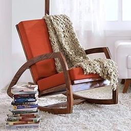 Custom Decor Coaster Southern Country Plantation Porch Rocker/Rocking Chair, Mohagany Wood Finish…-image-26