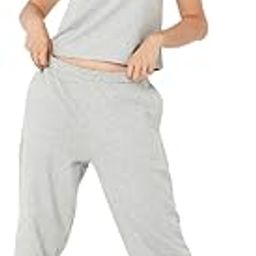 Women’s Workout Sweat Pants – Relaxed Fit TerraKnit Joggers with Adjustable Inner Drawstring, Zippered Pocket, and Elasticated Hems – Soft Cotton Stretch Daily Bottoms-image-1