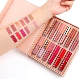 Everdiva liquid matte lipstick set. Waterproof, long-lasting, and vibrant colors that stay all day. Perfect for any occasion, offering smooth, smudge-proof perfection - 12 PCS-6