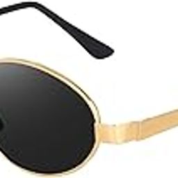 Retro Oval Sunglasses for Women & Men Trendy Metal Sun Glasses Classic Shades UV400 Protection-image-15