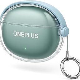 Yellowinc Silicone Case Cover for OnePlus Buds 4 with Earphone Cleaning Pen & Heavy Duty Carabiner (Transparent with Blue Lock)-image-54