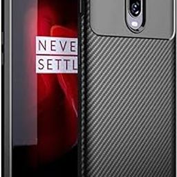 TheGiftKart Rugged Carbon Fibre Armor Back Cover Case for OnePlus 6T / OnePlus 7 (TPU | Black)-image-43