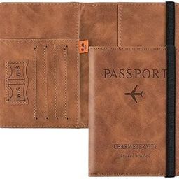 Passport Holder Premium Cover Travel Wallet Organiser, Passport Case with RFID Blocking Travel Document Holder for Men & Women Travel Accessories Wallet Organiser (Brown)-image-93