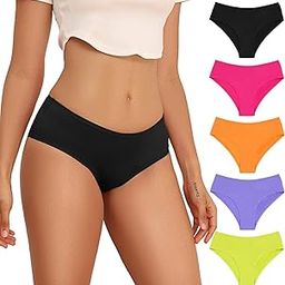Cotton Bikini Women's Breathable Panties Seamless Comfort Underwear Pack of 5-picture-30