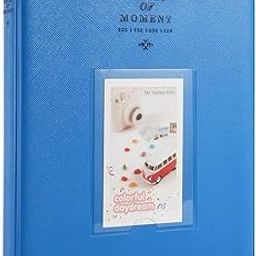 O Ozone 128 Pockets Card Size Pockets Fujiflims Mini Photo Album for Fujifilm Instax Mini 9 7s 8 8+ 25 26 50s 70 90 Instant Camera Name Card, Photo Book (Blue)-image-7