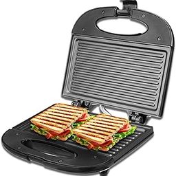 Amazon Basics 800W Electric Sandwich Grill | Non-Stick Die Cast Aluminium Plates | Auto Temp Control | Grills Sandwiches, Bread & Kebabs (Black)-8