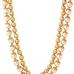 Jewellery Set For Women | Gold Plated Necklace Set for Women | Traditional Long Pearl Jewellery Sets l Birthday Gift for Girls & Women Anniversary Gift for Wife-27
