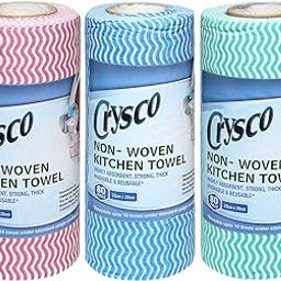 Crysco Non-Woven Reusable & Washable Kitchen Towel Roll Wipes (80 Wipes Per Roll, Pack of 2 Roll, Total 240 Sheets)-image-92