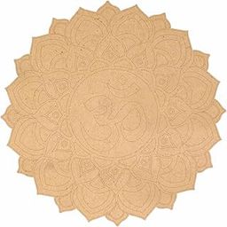 BA BHANDERI ART Pre Marked MDF Cutout 8inch for Clay Art om Flower Design Symbol Pre-Marked Cutout Wooden MDF Shapes 1Pcs-image-61