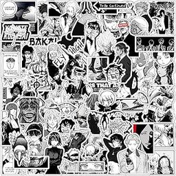 Paper9store Pack of 80+ Anime Stickers for Laptop, Phone Case, Guitar, Bike, Pc, Scrapbook etc. Waterproof Glossy Laminated Residue Free Anime Stickers (Manga Stickers)-32
