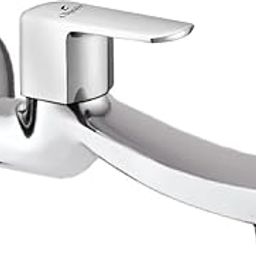 Cliquin Vitara Long Body Tap for Bathroom & Kitchen| Wall Mounted | Brass Faucet with Chrome Finish | Quarter Turn Handle | Rust & Corrosion Resistant (Cubix)-image-106