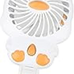 SIRIDHI Wearable Watch Fan, Comfortable Elastic Strap Mini Fan Watch Soft Leaves USB Rechargeable for Children's Day (White)-21