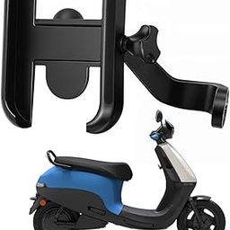 WHIPONE Metal CNC Mobile Holder for Scooter, Scooty & Motorcycle Compatible for Ola S1 X, Mirror Mount, 360° Rotation, Strong Anti-Slip Grip, Wide Adjustable Fit for All Smartphones (Black)-image-75