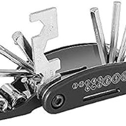 AJRO DEAL Bicycle Repair Tool Kit | 16-in-1 Multi-Purpose Set with Screwdrivers, Wrenches, Spanners, Nail Puller & Extension Rod | Portable & Compact Cycling Maintenance Equipment for Bike-29