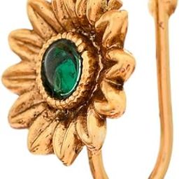 Gold Elegance Sunflower Radiance Gold Nose Pin|Women Nose Pins Nose Rings And Pins|Nose Rings And Pins For Women|Kundan|Wedding|Ethnic|Party|Festive|Pooja|Gift for Women|-image-44