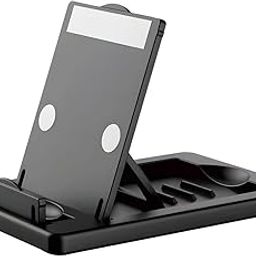 LIRAMARK Mobile Holder Smart Phone Stand, 180 Degree View, Premium Plastic Body, Wide Compatibility, Multipurpose, Anti-Skid Design (Black)-24