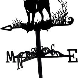 Enakshi (LABEL) Creations Weathervane Vintage Retro Art Ornament Weathercock for Courtyard Garden Yard DogHome & Garden|Yard, Garden & Outdoor Living|Garden D?©Cor|Weathervanes-image-79