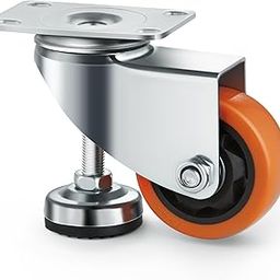 VEVOR Leveling Casters, Set of 4, 720 lbs Total Load Capacity, 3 inches Diameter, Heavy Duty 360 Degree Swivel Caster Wheels, Adjustable Casters with Feet for Workbench, Machine, Equipment, Furniture-14