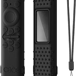 Oboe Silicone Tv Remote Cover Compatible with Samsung Smart Tv Remote 2023 Model TM-2360 E Remote Protective Key Cover Case with Lanyard (D-Black) [Remote NOT Included]-5