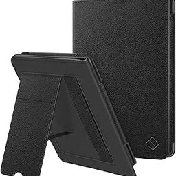 Fintie Stand Case for 6" All-New Kindle (2022 Release) - PU Leather Cover with Card Slot & Hand Strap for Kindle 2022 11th Generation Model No. C2V2L3 (NOT fit Paperwhite or Oasis), Black-image-73