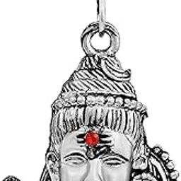 Silver plated Bholenath Mahadev Shiv pendant Hindu God Men Women-picture-48