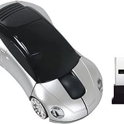 Microware Wireless Optical Mouse Ferrari Wireless Mouse with Cool Sports Car Shaped Design and USB Receiver (Red)-4