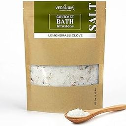 Vedanum Gourmet Infusion Aroma Bath Salt with Pure Epsom Salt, Himalayan Pink Salt and Lemongrass Therapy | Muscle Relief, Acne Removal, Pain Treatment, Foot Massage, Relaxing Minerals-image-26