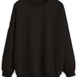 Solid Round Neck Cotton Casual Sweashirt for Men and Women-image-7