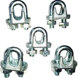 Delcot® Heavy Duty 6 MM A Type Wire Rope Clamps/US/Bulldog Type/Wire Rope Clips/U-Bolts/G-450 Clamps - Rigging, Fitting, Lifting Rope, Connecting Rope Fitting A-Type Clamp 6 MM - Set of 5 nos-picture-21
