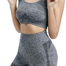 2 Pc Butt Lifter Gym Wear for Women Workout Set Combo, I-Shaped Wire Free Padded Sports Bra with High Waist Butt Lifting Shorts for Great Comfort, Athleisure Yoga Wear-image-73