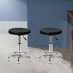 NGFC Doctor Stool with Adjustable Height, Wheels | Sitting Stool for Home, Medical, Salon, Warehouse, Garage, Bathroom (Fix, Black)-image-2