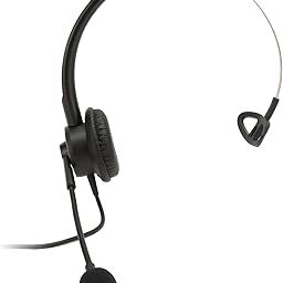 Yunseity Telephone Headset, VT200 Crystal Head Customer Service Headset Single Ear Type, Noise Canceling Corded Phone Headset with Volume Control & Flexible Mic, All Day Comfort-picture-1