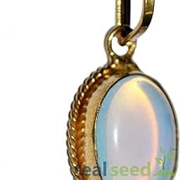 Blue Opal Moon Stone Pendant/Locket, Opal Precious Gemstone Pendant | Ideal for Men, Women and Kids | 100% Authentic Gemstone-image-41